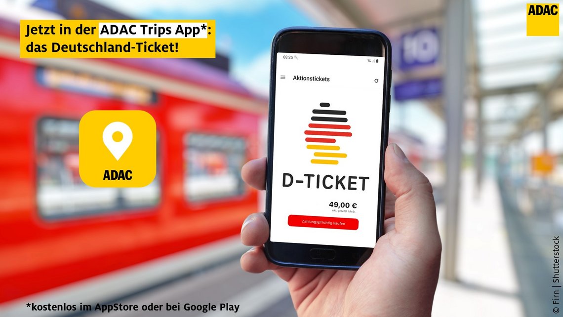 Deutschland-Ticket jetzt beim ADAC erhältlich